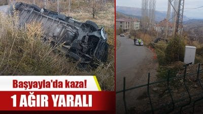 Karaman'ın Başyayla ilçesinde meydana gelen trafik kazasında 1 kişi ağır