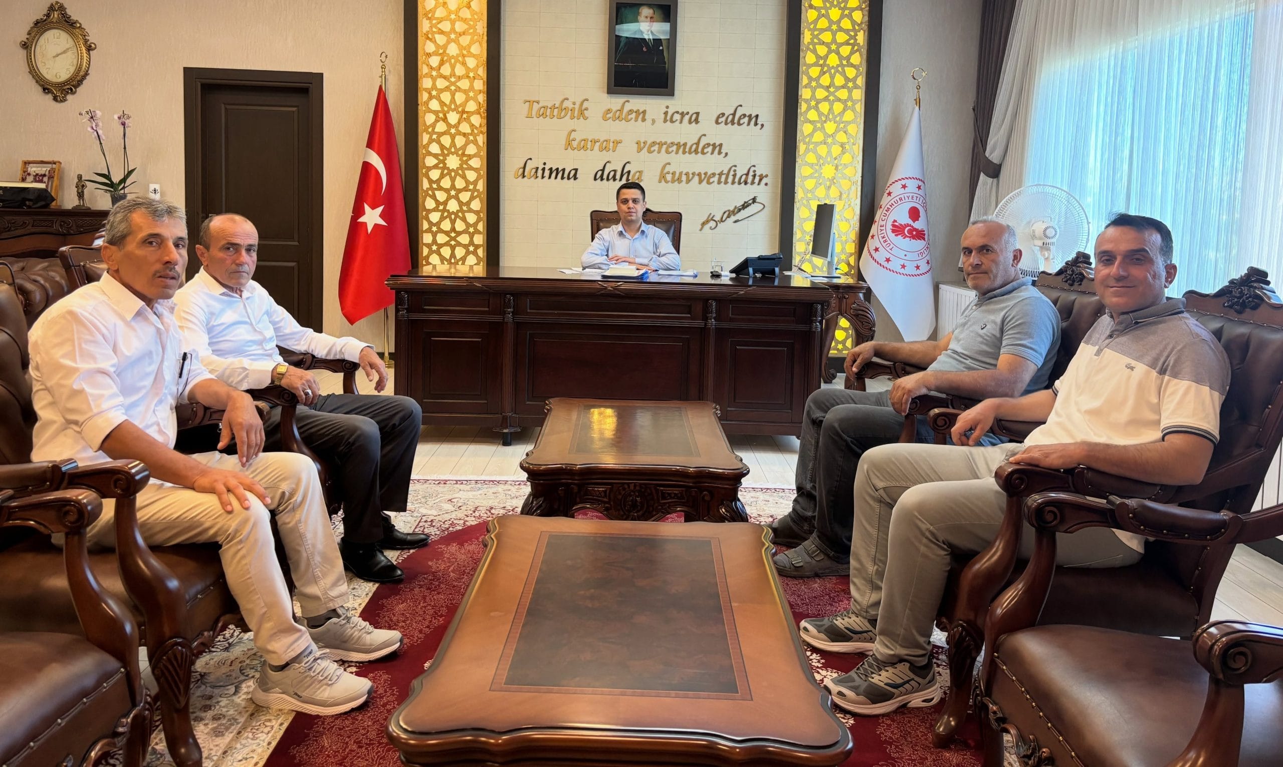 Karaman Başyayla ilçesinde göreve başlayan Kaymakam Abdülsamet Kocakaya, Bozyaka; Üzümlü,